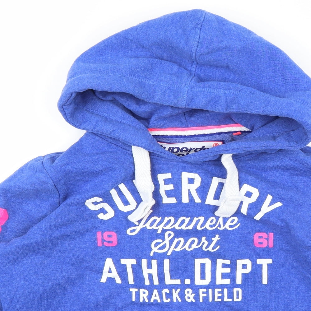 Superdry Womens Blue   Pullover Hoodie Size L