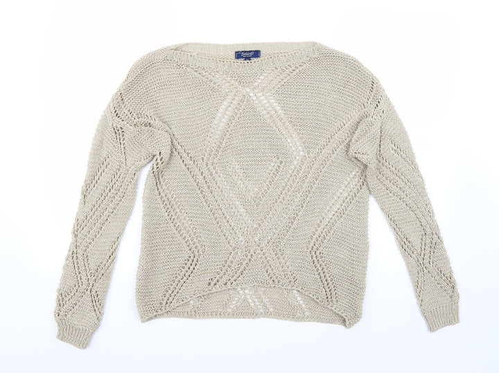 Leonard Womens Beige Pullover Jumper Size M
