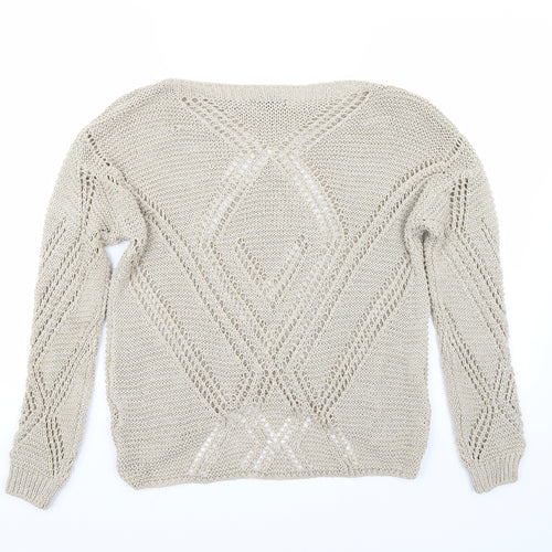 Leonard Womens Beige   Pullover Jumper Size M