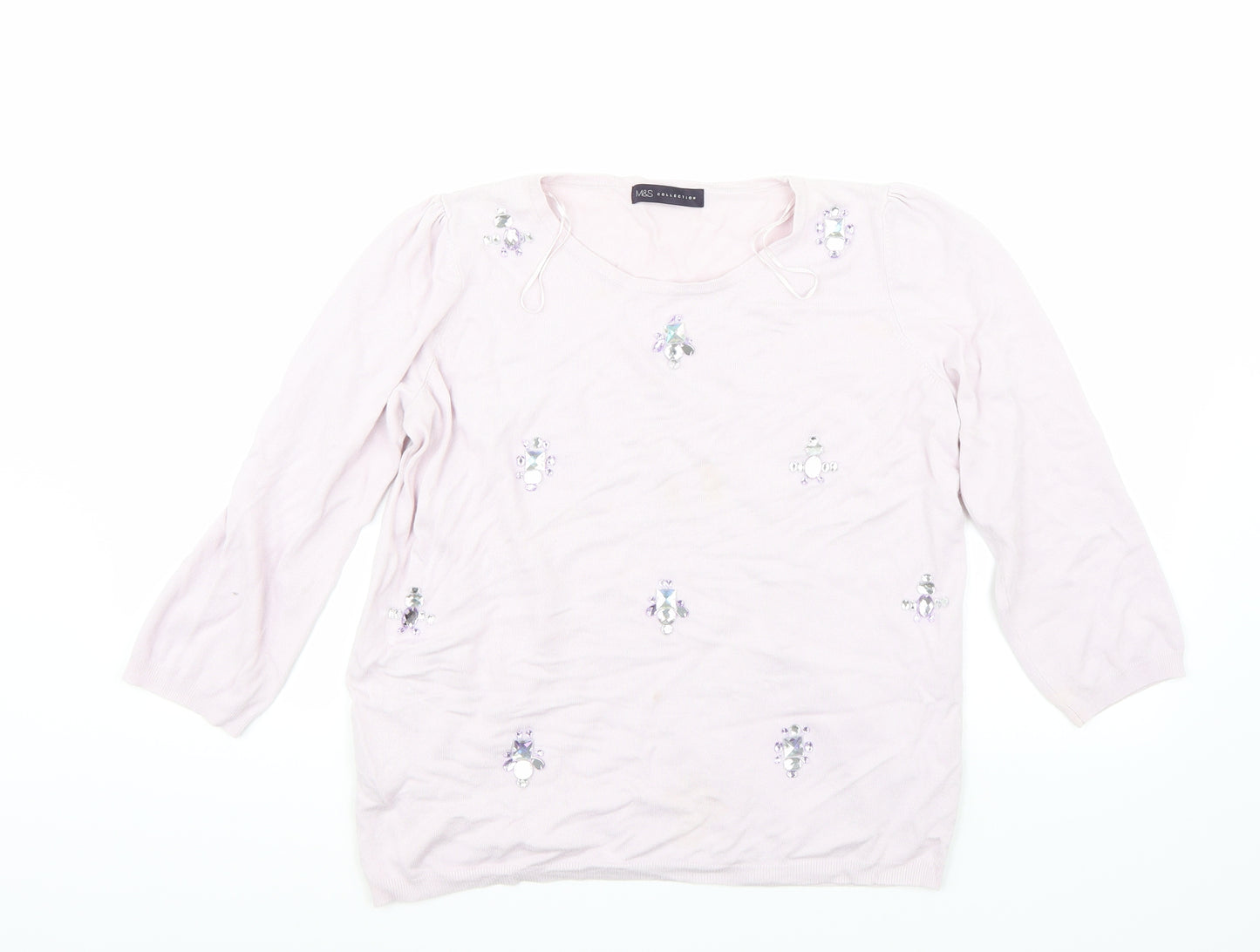 Marks and Spencer Womens Purple   Pullover Jumper Size 12