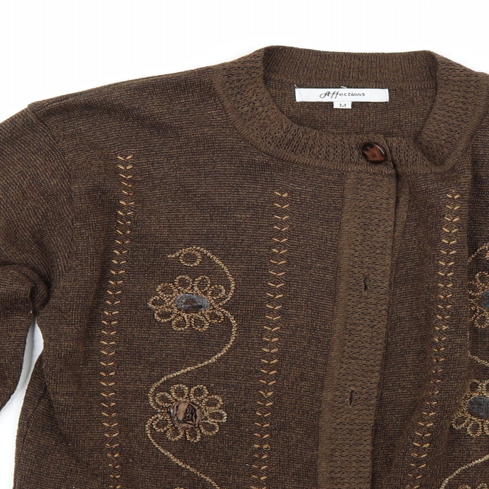 Affections Womens Brown   Cardigan Jumper Size M