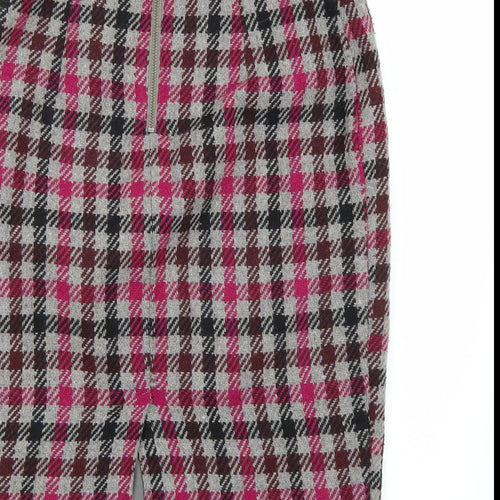 NEXT Womens Purple Check  Straight & Pencil  Size 6