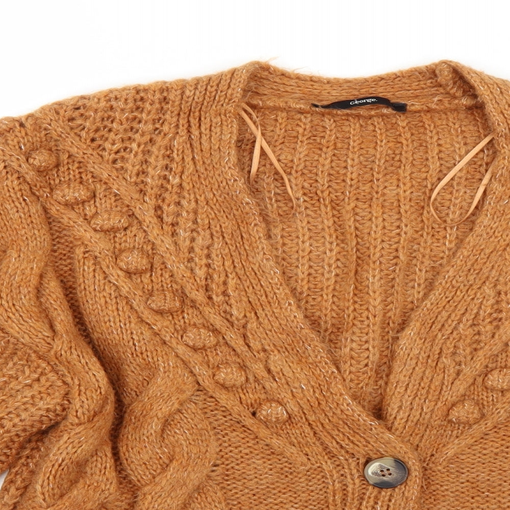 George Womens Brown   Cardigan Jumper Size S