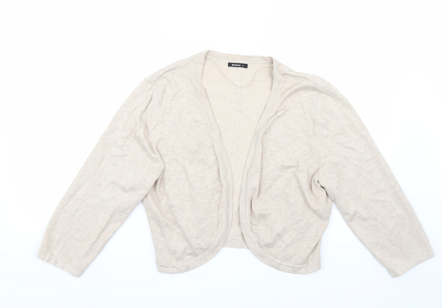 Roman Womens Beige   Cardigan Jumper Size 16