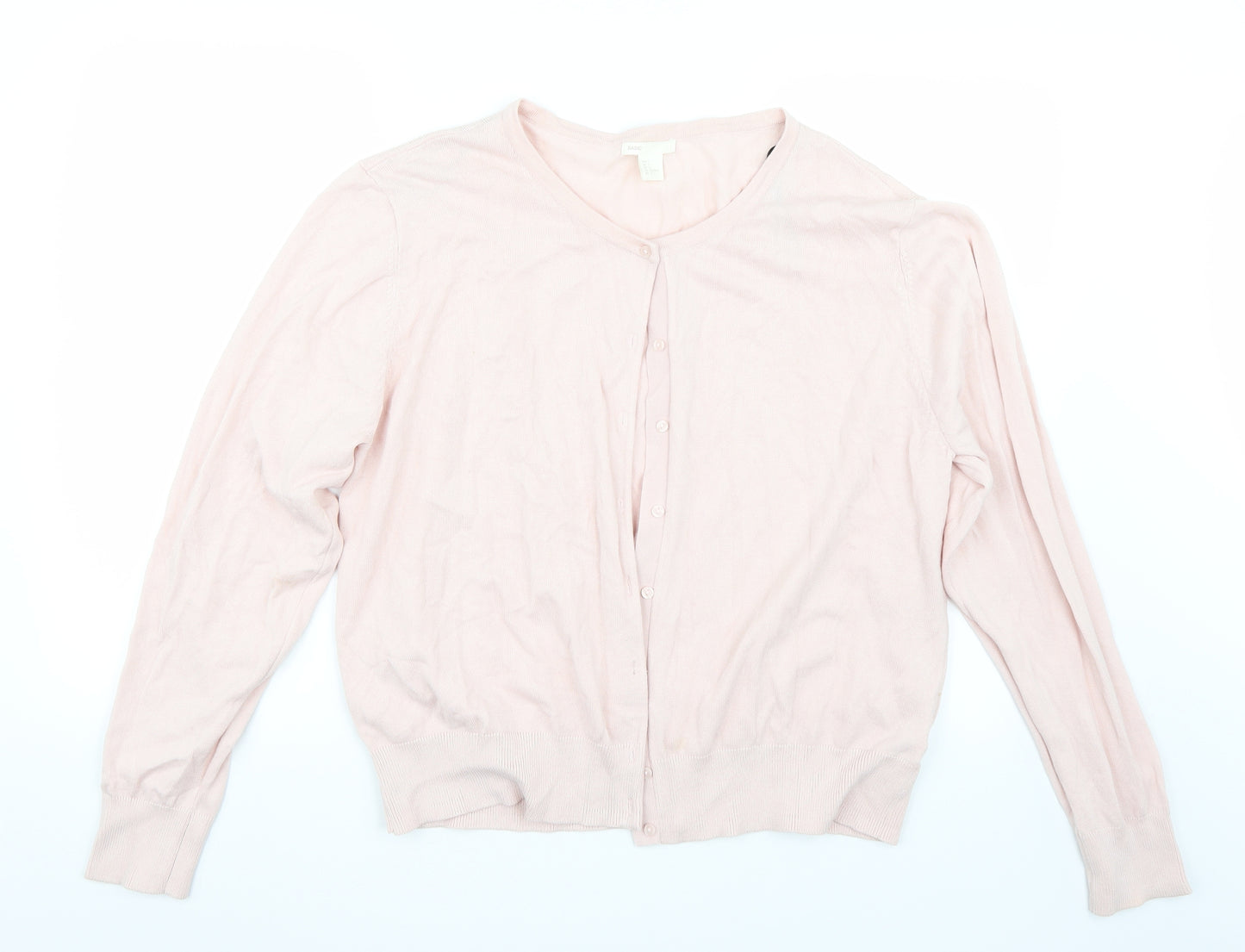 H&M Womens Pink   Cardigan Jumper Size L
