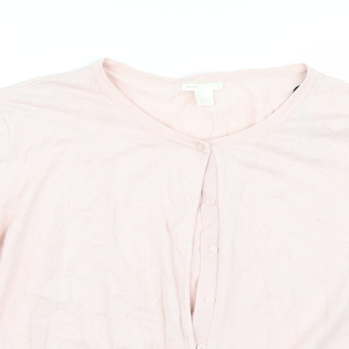 H&M Womens Pink   Cardigan Jumper Size L