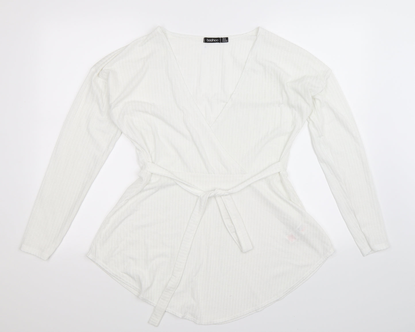 Boohoo Womens White   Pullover Jumper Size 14