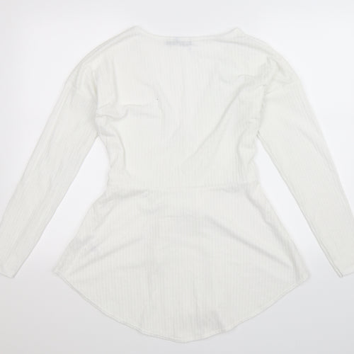 Boohoo Womens White   Pullover Jumper Size 14