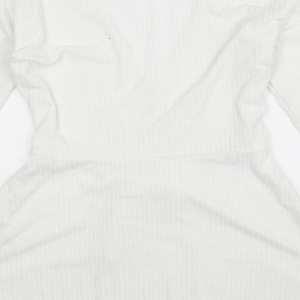 Boohoo Womens White   Pullover Jumper Size 14