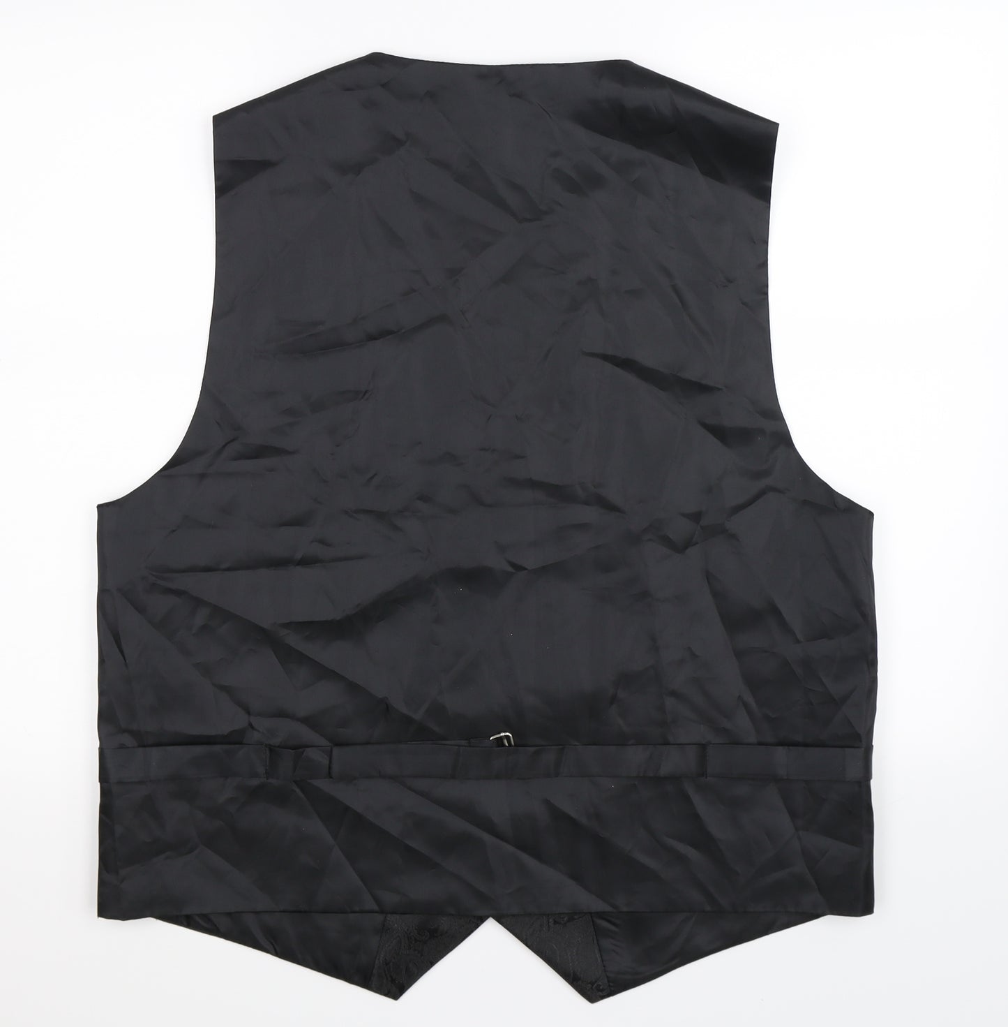 vidaXL Mens Black   Jacket Suit Waistcoat Size 46