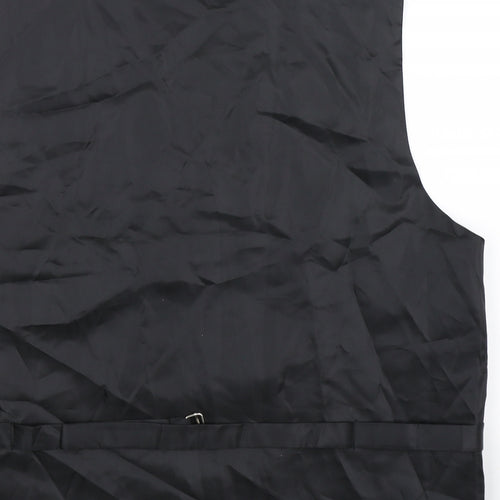 vidaXL Mens Black   Jacket Suit Waistcoat Size 46