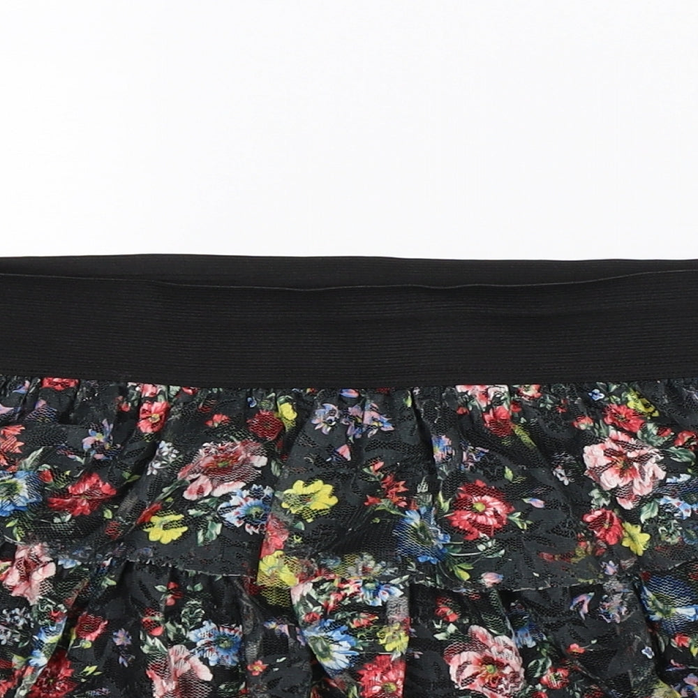 New Look Womens Multicoloured Floral  Mini Skirt Size 14