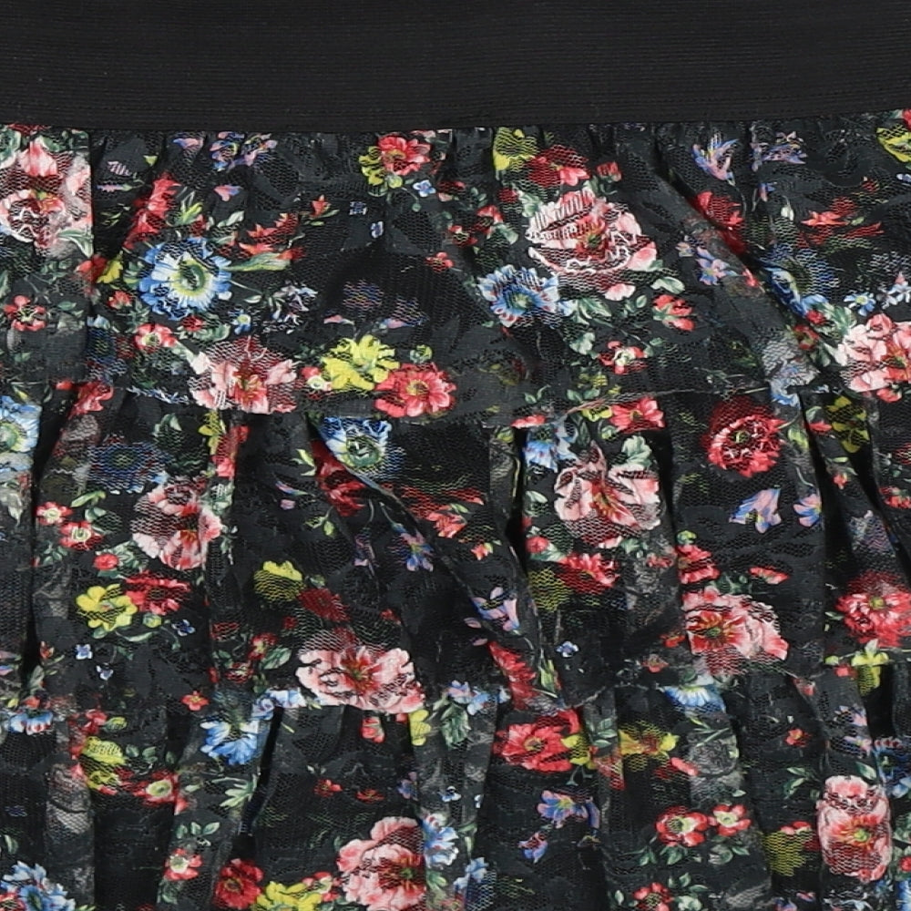 New Look Womens Multicoloured Floral  Mini Skirt Size 14