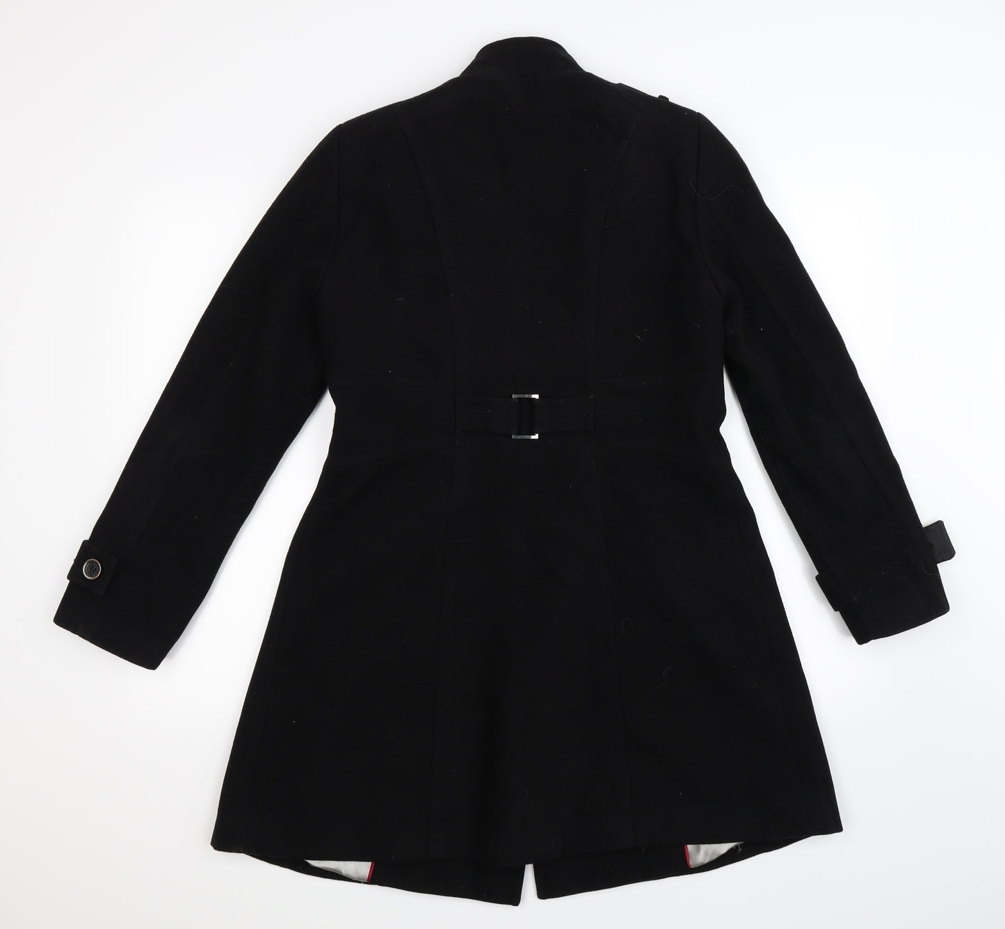 Wallis Womens Black   Pea Coat Coat Size 10