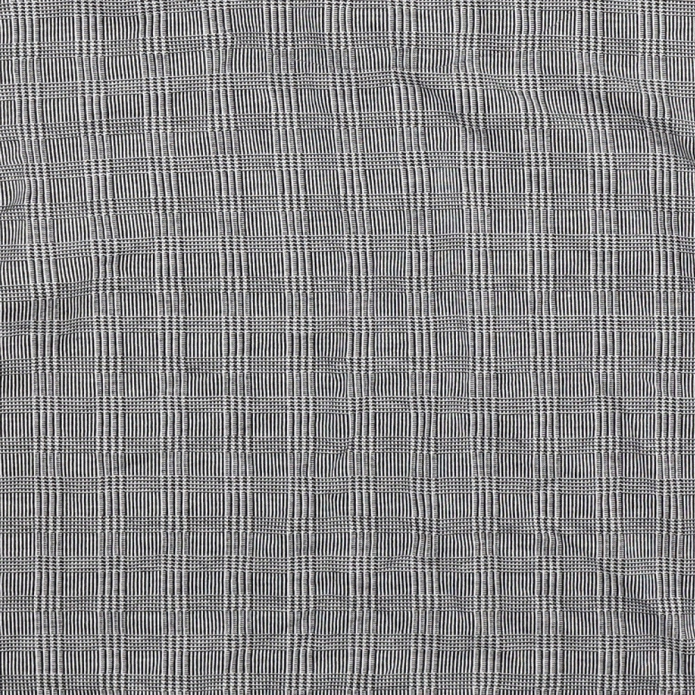 F&F Womens Grey Houndstooth  Pullover Sweatshirt Size 10