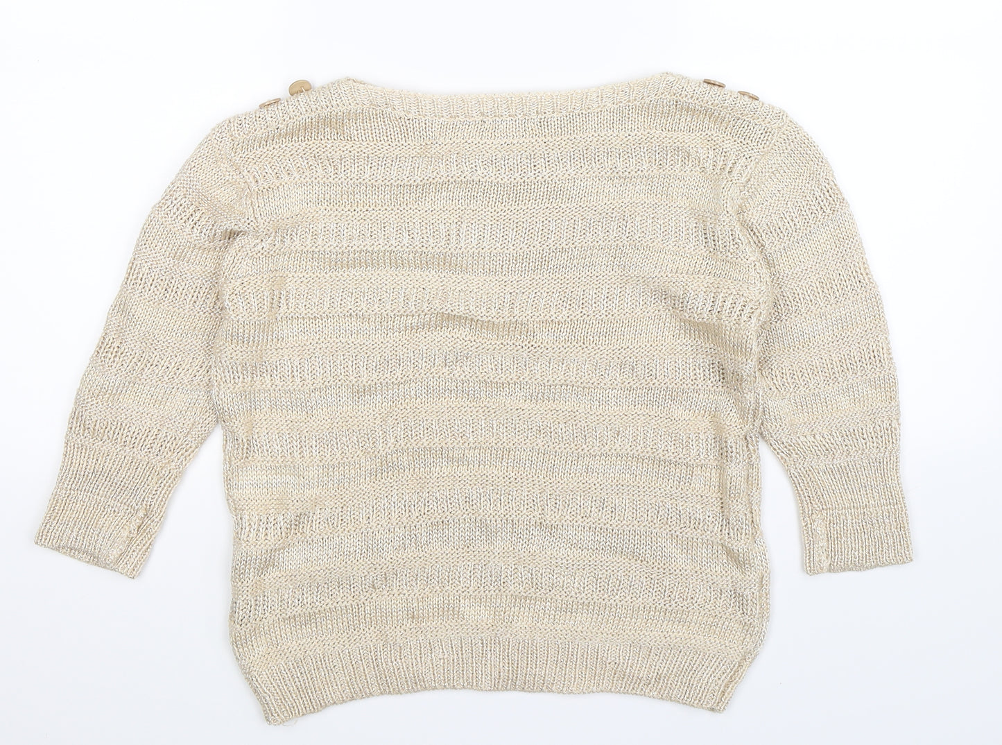 M&Co Womens Beige  Knit Pullover Jumper Size M