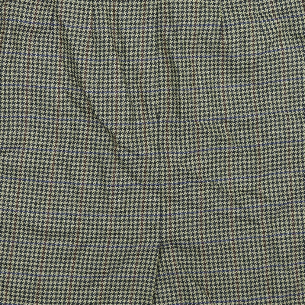 Impressions Womens Green Houndstooth  Straight & Pencil Skirt Size 20