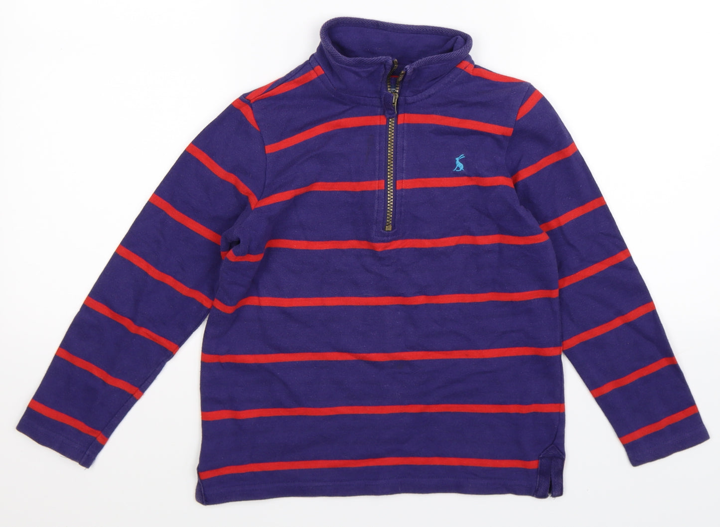 Joules Boys Blue Striped  Pullover Sweatshirt Size 7-8 Years