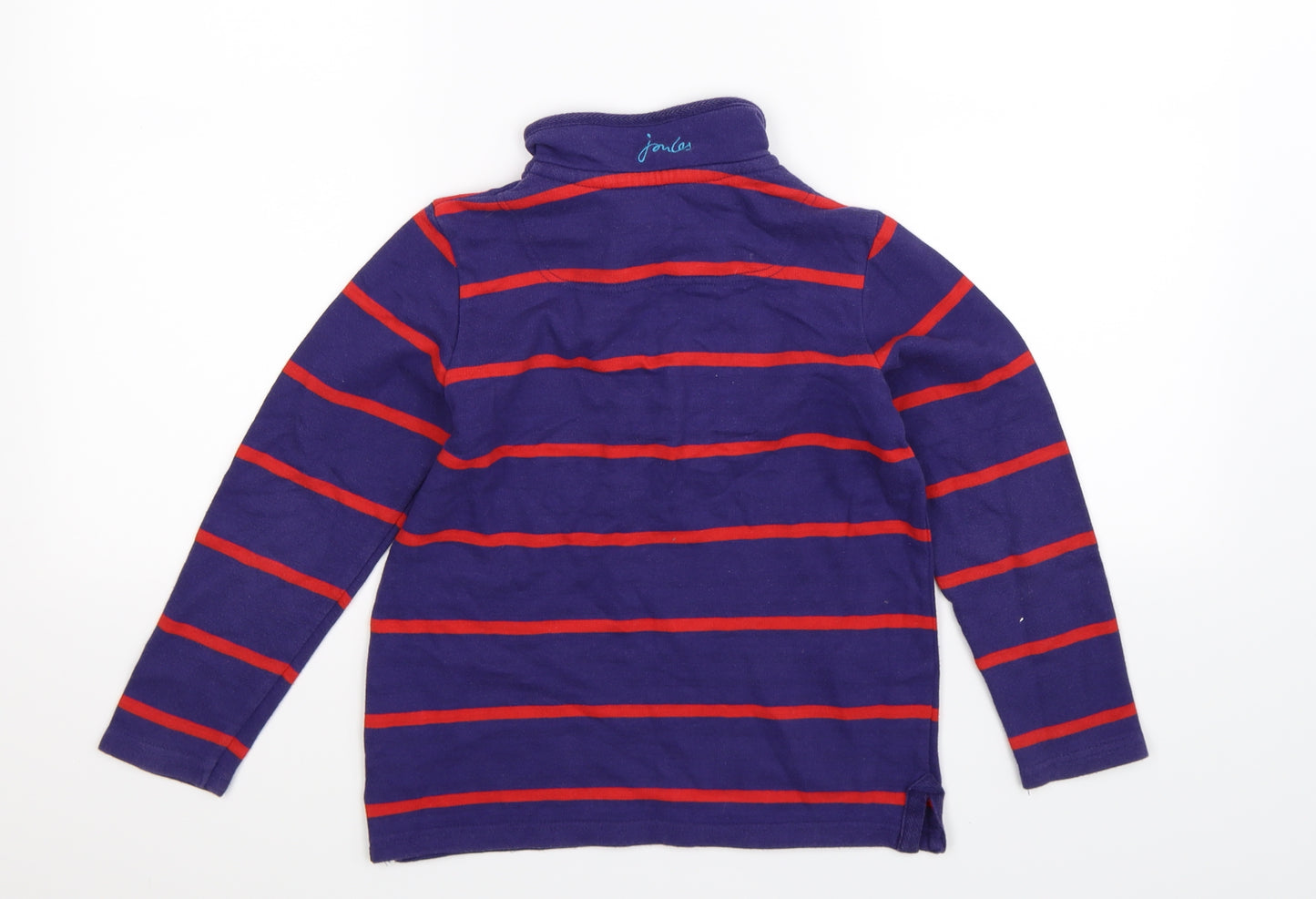 Joules Boys Blue Striped  Pullover Sweatshirt Size 7-8 Years