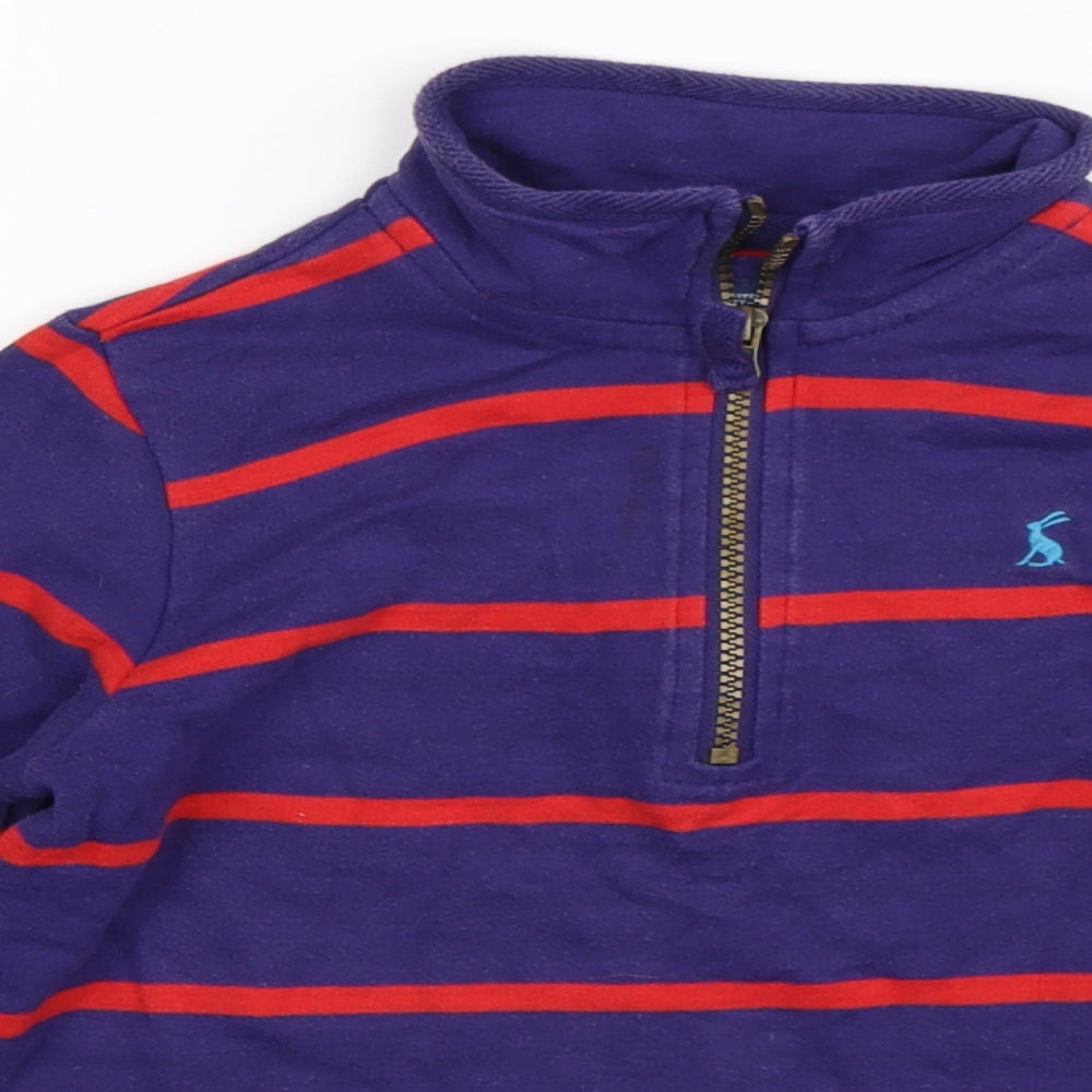 Joules Boys Blue Striped  Pullover Sweatshirt Size 7-8 Years