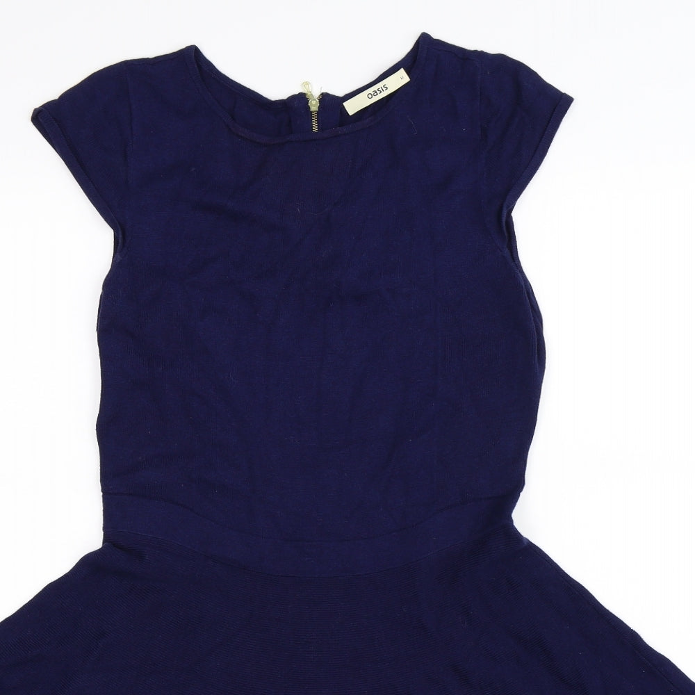 Oasis Womens Blue  Knit Jumper Dress  Size M