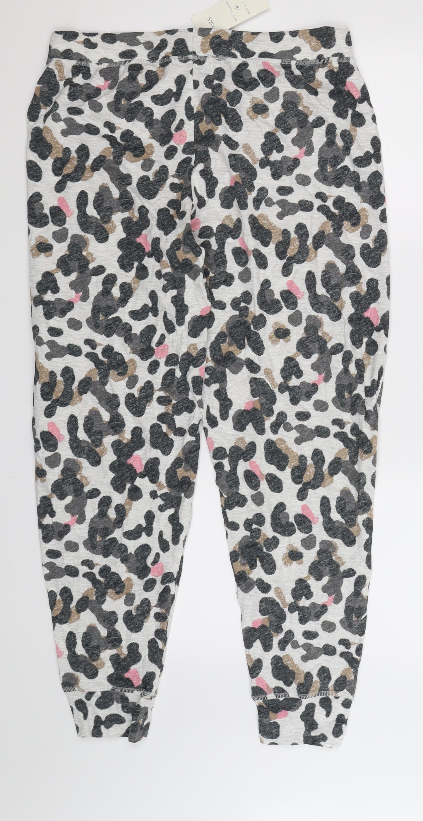 Marks and Spencer Womens Multicoloured Animal Print  Cami Pyjama Pants Size 14