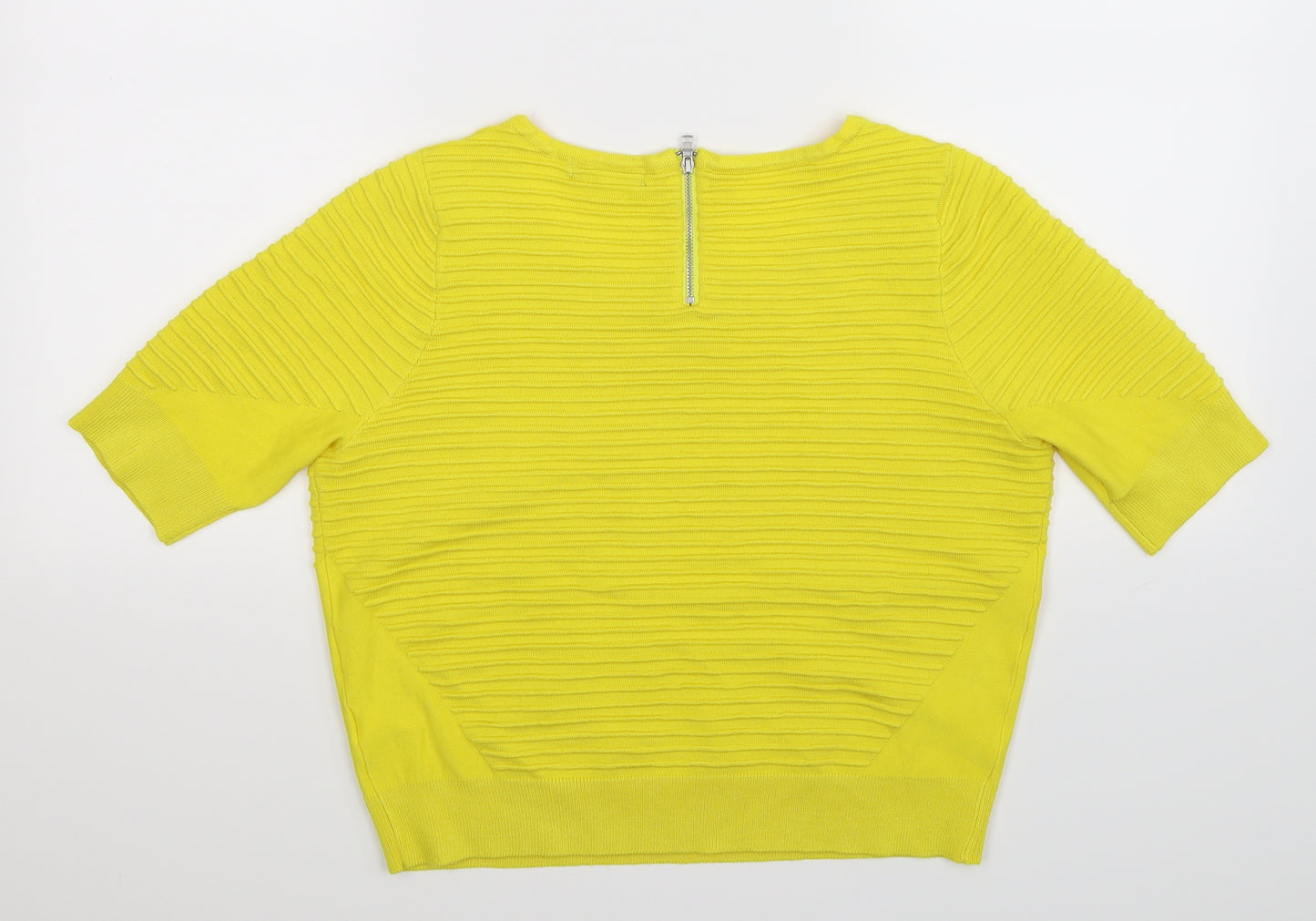 South Womens Yellow  Knit Pullover Jumper Size 10