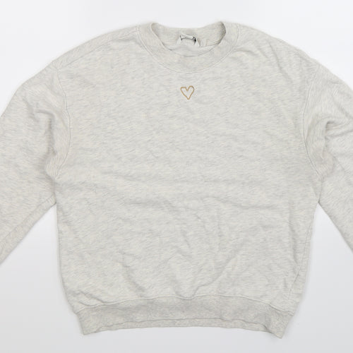 Monki Womens Grey   Pullover Sweatshirt Size XS