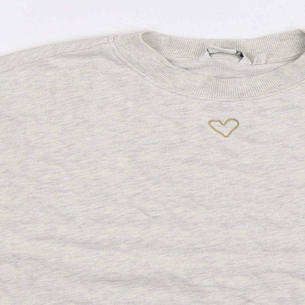 Monki Womens Grey   Pullover Sweatshirt Size XS