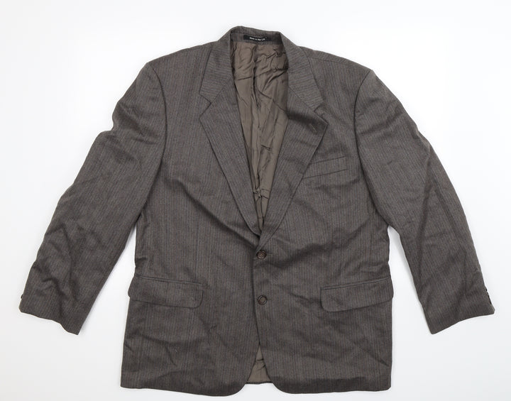 St Michael Mens Grey Striped  Jacket Suit Jacket Size 44