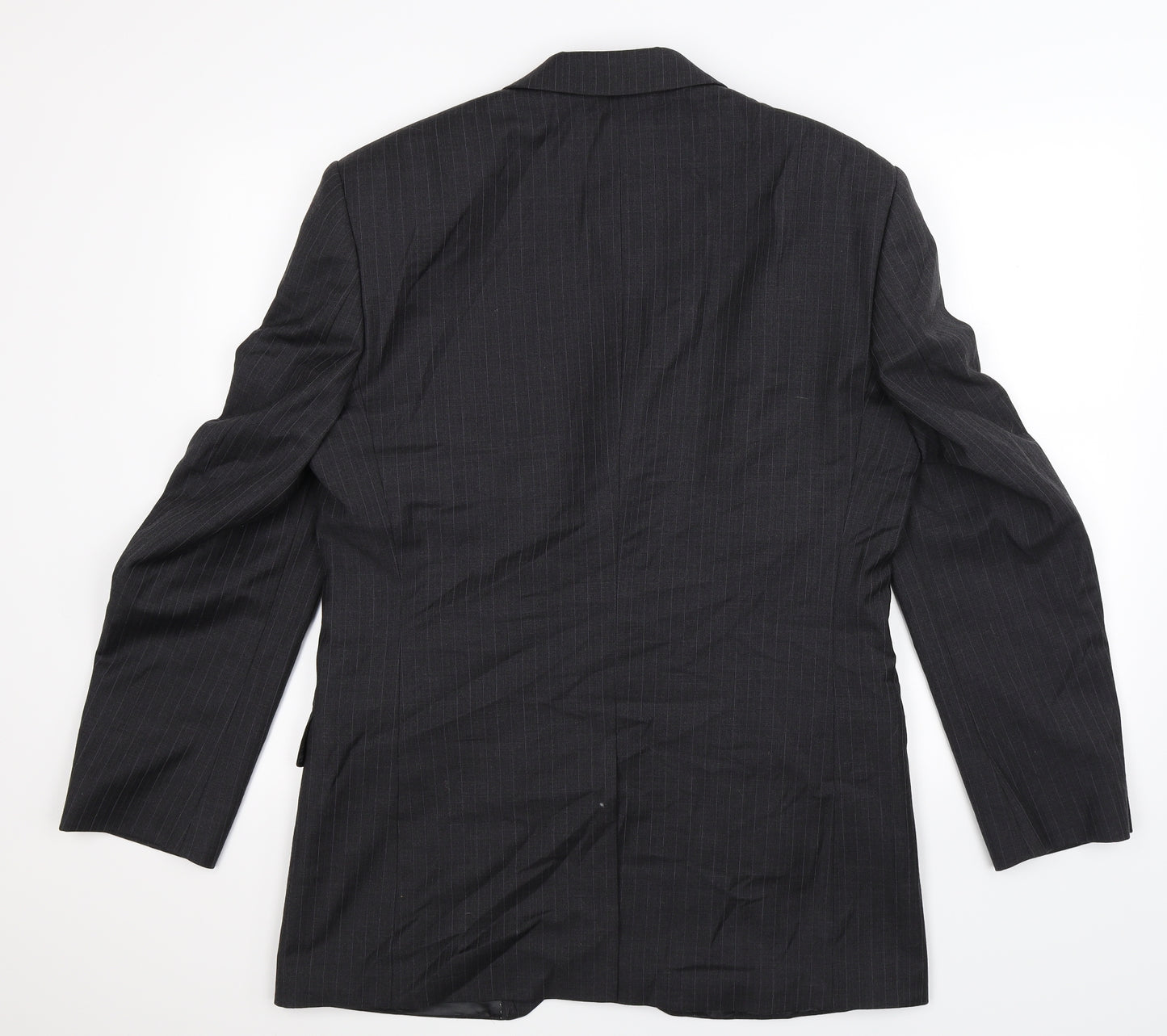 Karl Jackson Mens Black Striped  Jacket Suit Jacket Size 40