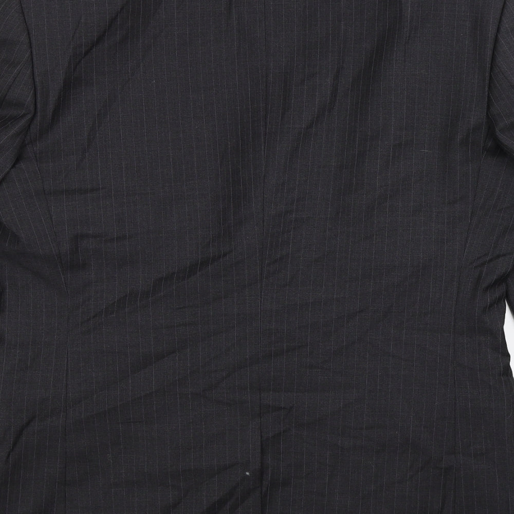 Karl Jackson Mens Black Striped  Jacket Suit Jacket Size 40