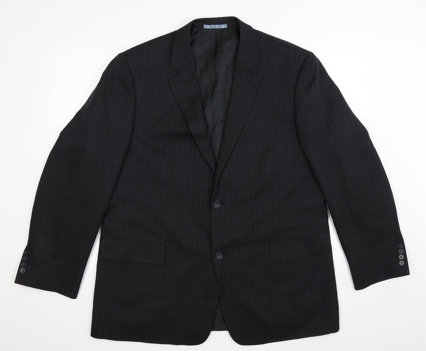 Taylor & Wright Mens Blue Striped  Jacket Suit Jacket Size 46