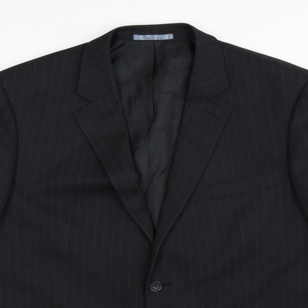Taylor & Wright Mens Blue Striped  Jacket Suit Jacket Size 46