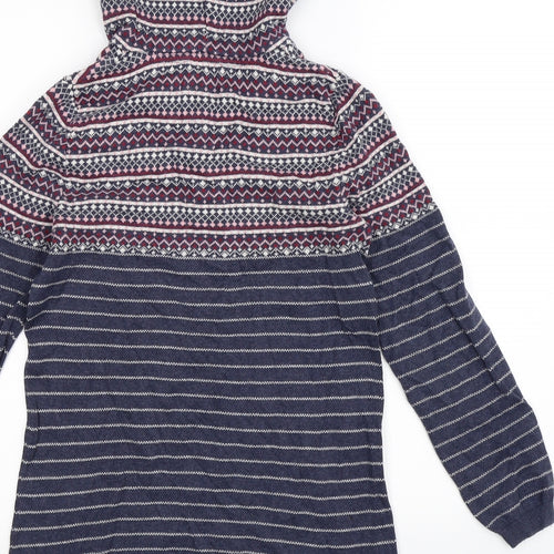Fat Face Girls Blue Striped Knit Jumper Dress  Size 12-13 Years