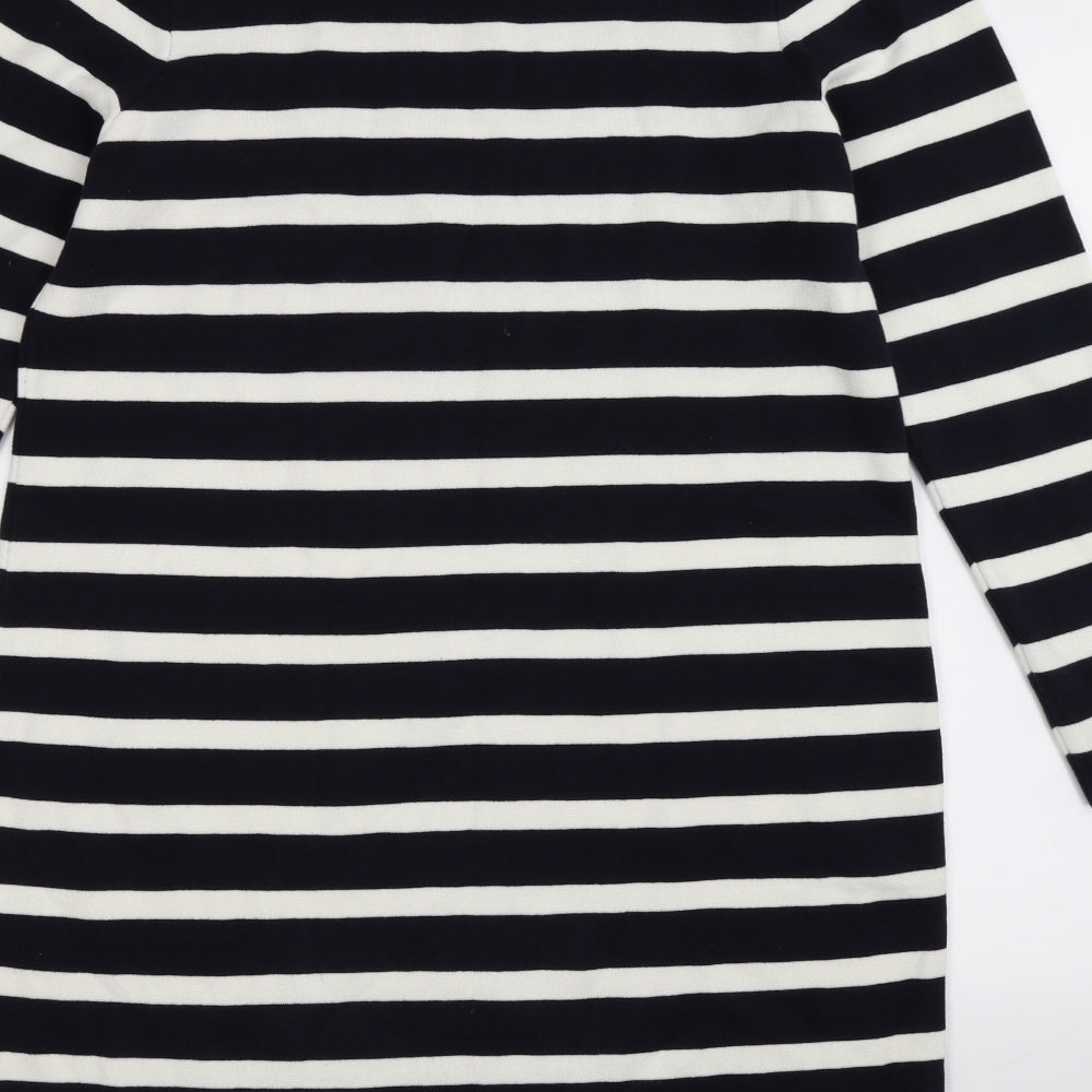 Per Una Womens Blue Striped Knit Jumper Dress  Size 16
