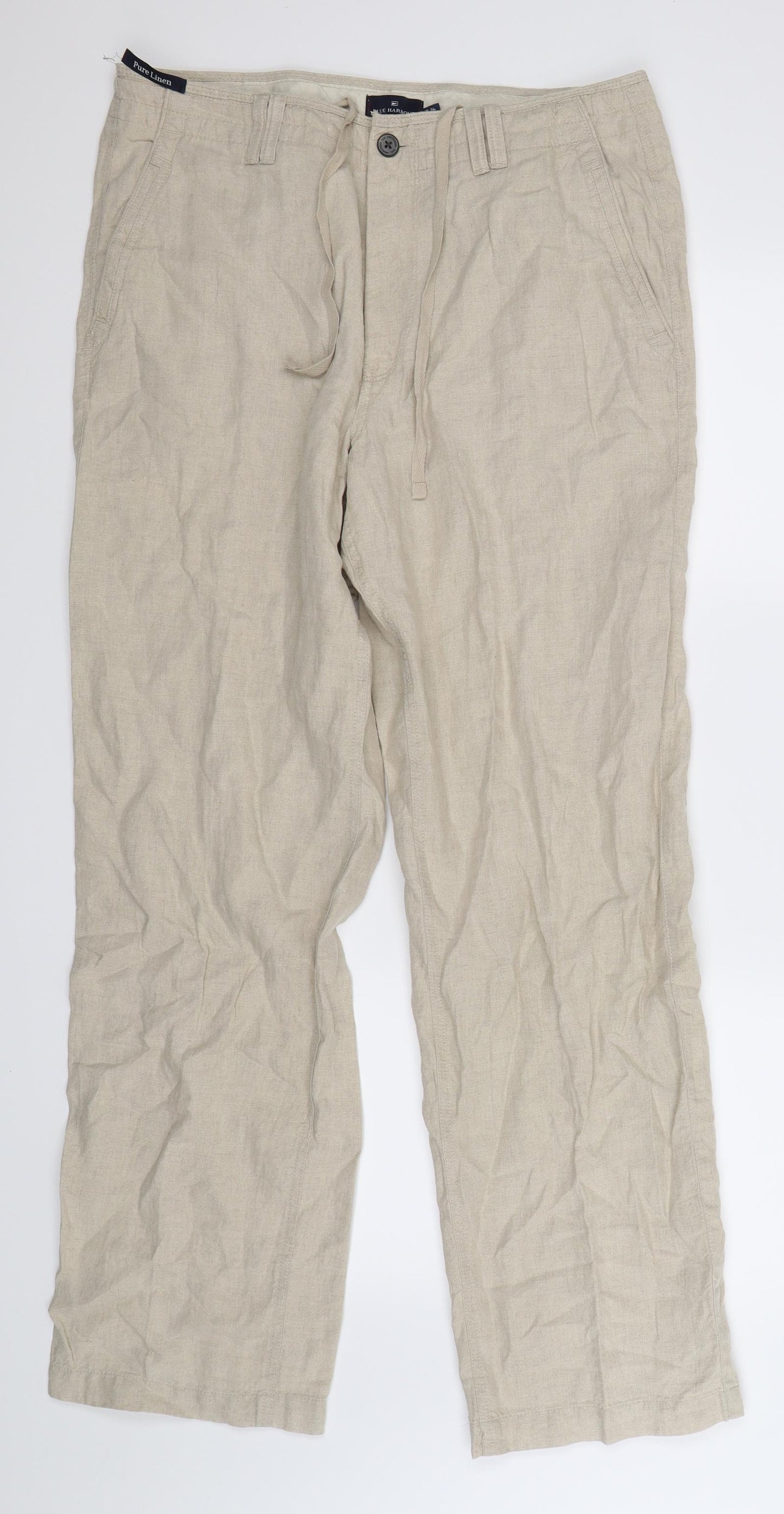 Blue Harbour Mens Beige   Trousers  Size 34 L33 in