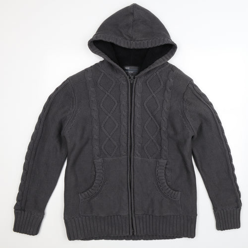 NEXT Mens Grey  Knit Cardigan Jumper Size L