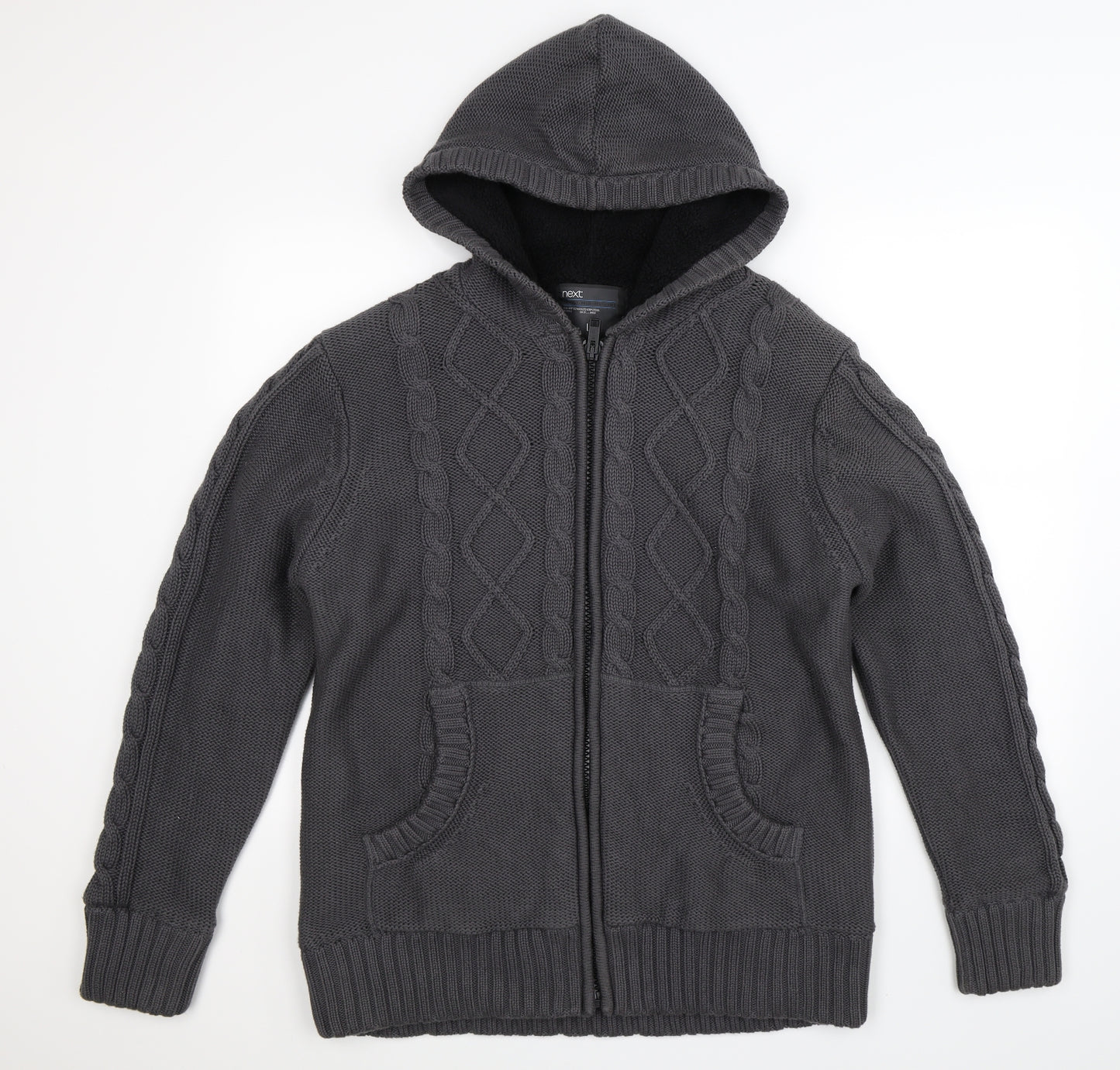 NEXT Mens Grey  Knit Cardigan Jumper Size L