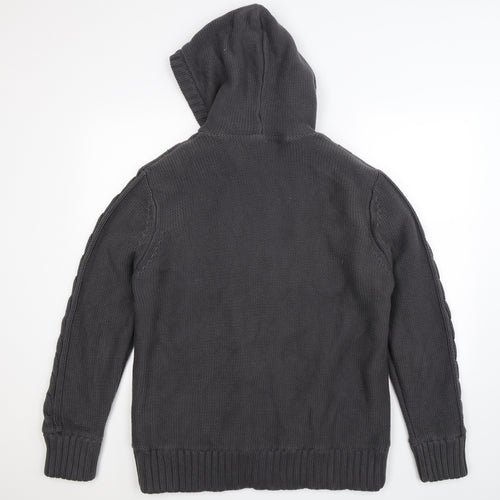 NEXT Mens Grey  Knit Cardigan Jumper Size L