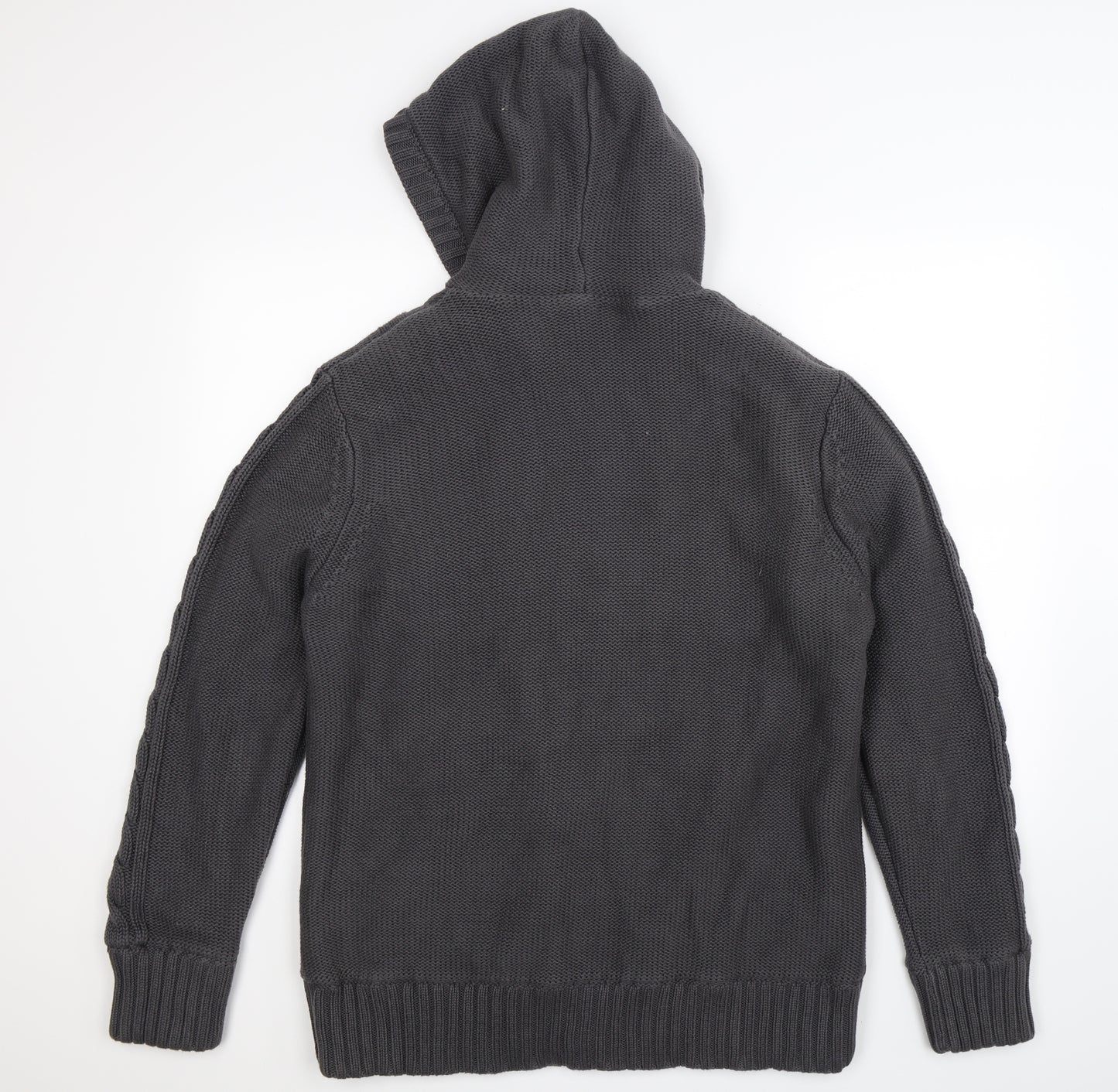 NEXT Mens Grey  Knit Cardigan Jumper Size L