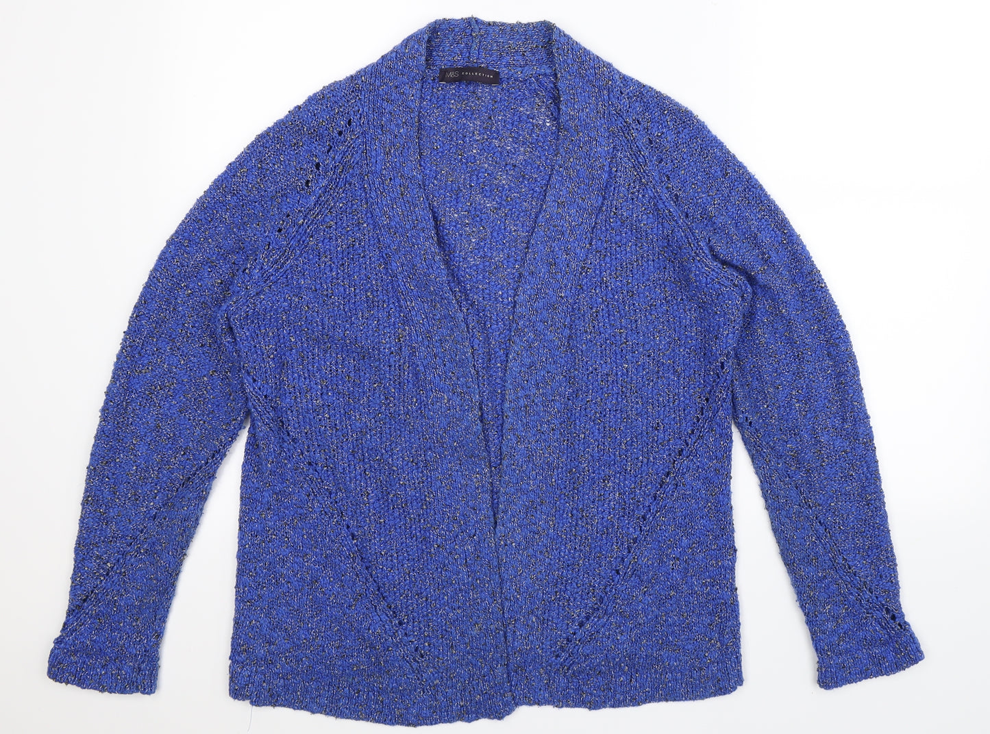 Marks and Spencer Womens Blue  Knit Cardigan Jumper Size 14