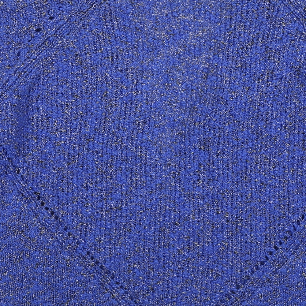 Marks and Spencer Womens Blue  Knit Cardigan Jumper Size 14