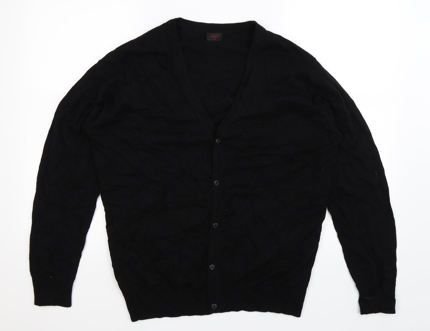 NEXT Mens Black  Knit Cardigan Jumper Size L