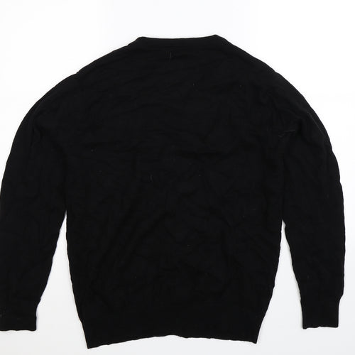 NEXT Mens Black  Knit Cardigan Jumper Size L