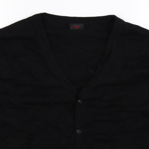 NEXT Mens Black  Knit Cardigan Jumper Size L