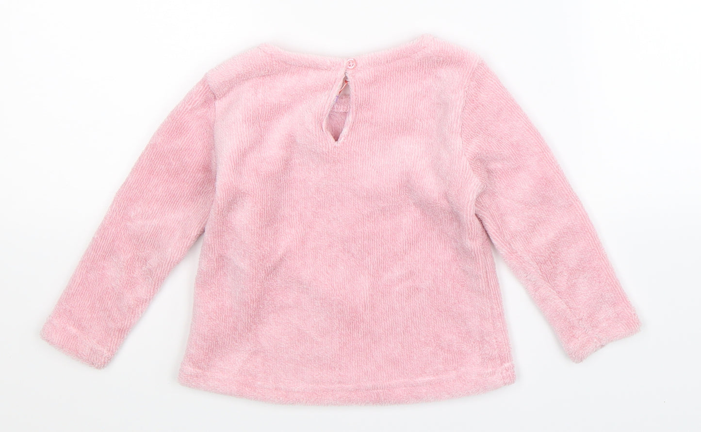 Lily & Dan Girls Pink Solid Fleece Cami Pyjama Top Size 18-24 Months