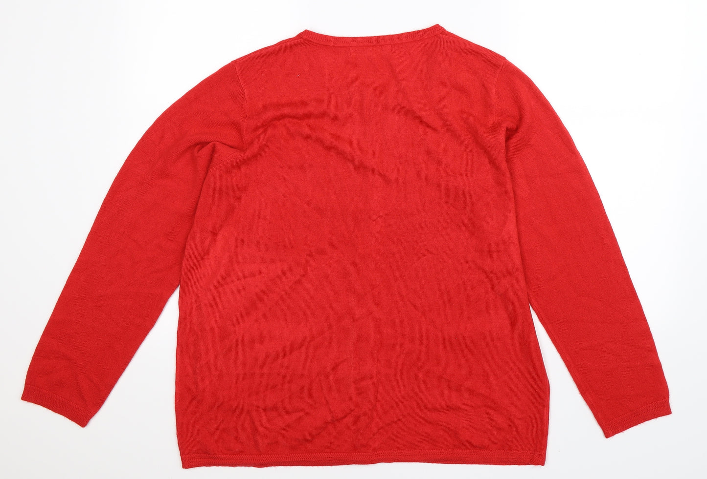 Julipa Womens Red  Knit Cardigan Jumper Size 18