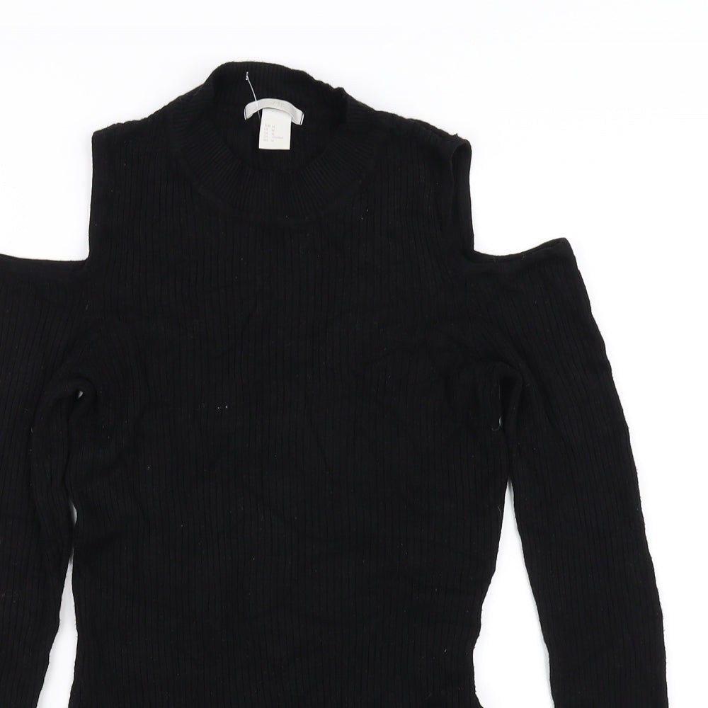 H&M Womens Black   Basic Blouse Size M