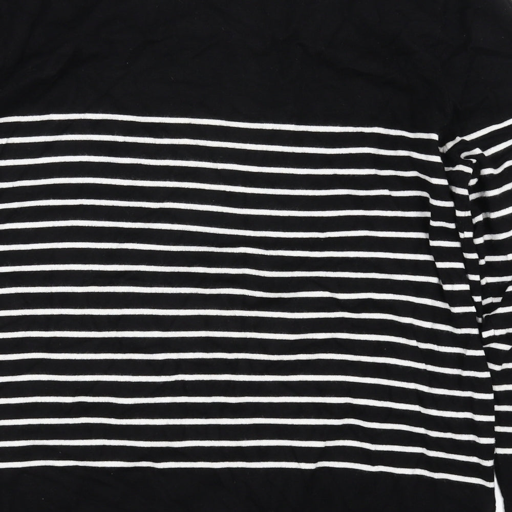 Peacocks Womens Black Striped  Pullover Jumper Size 16